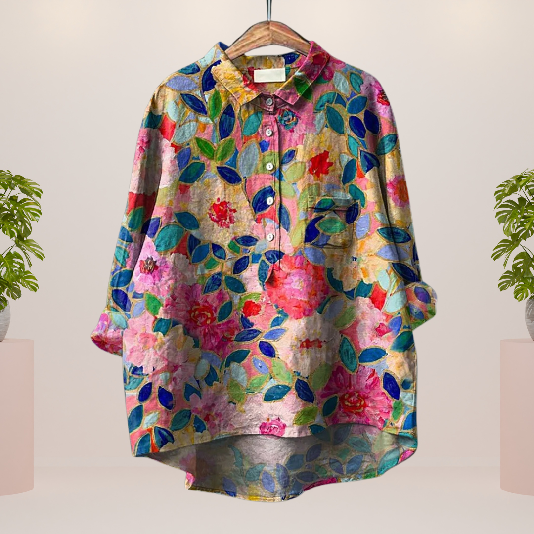 Freya - Camisa con estampado gráfico elegante