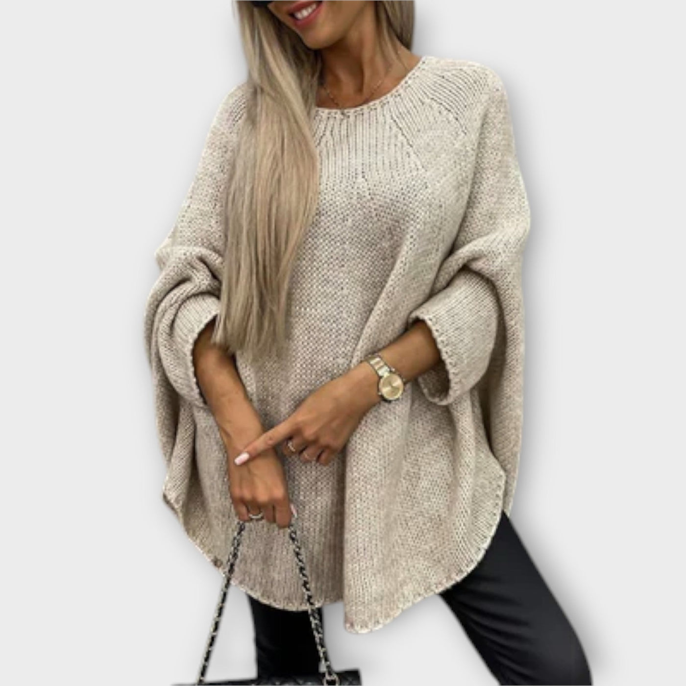 Isabelle - Stylish women's sweater with round neckline