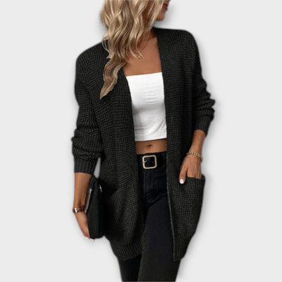 Nancy - cardigan casual lavorato a maglia con tasche