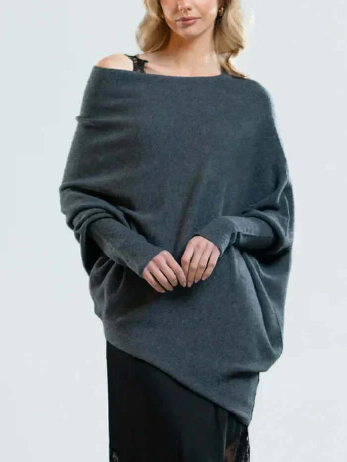 Pull drapé asymétrique