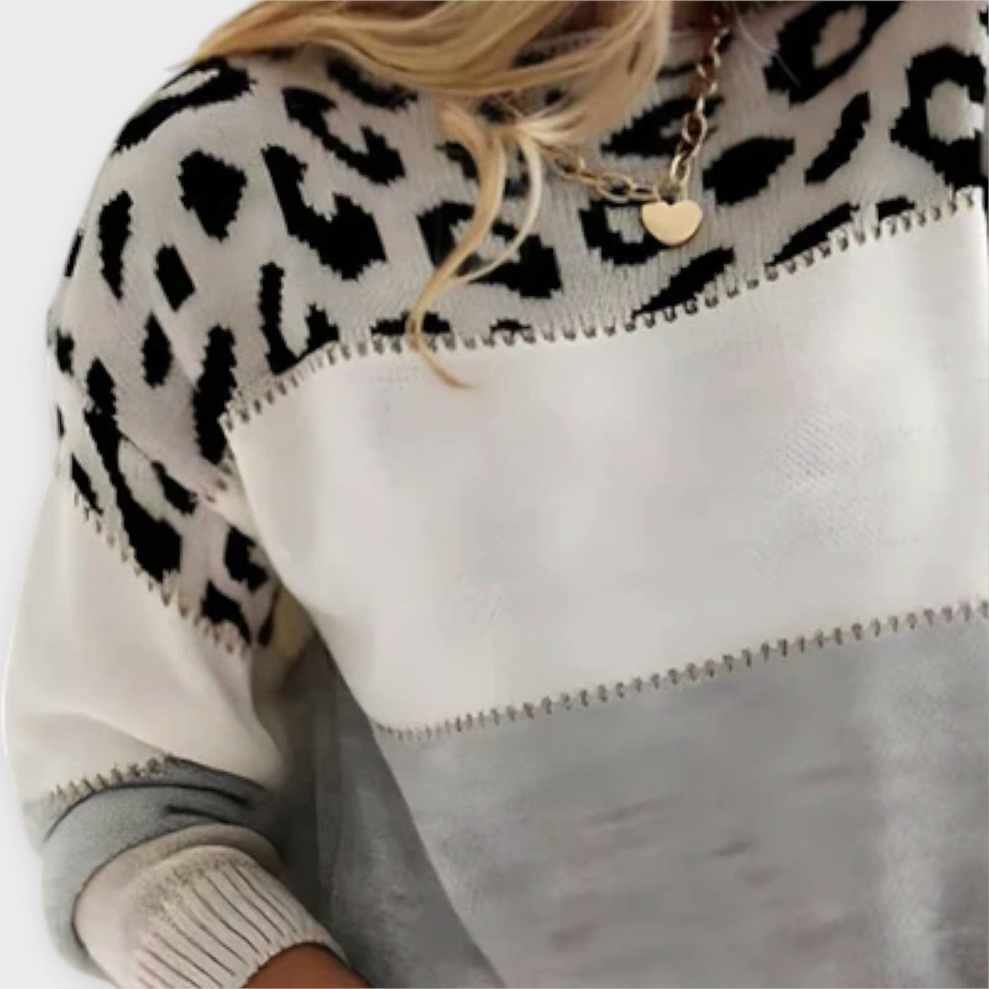 Cheyenne - Casual sweater with leo design