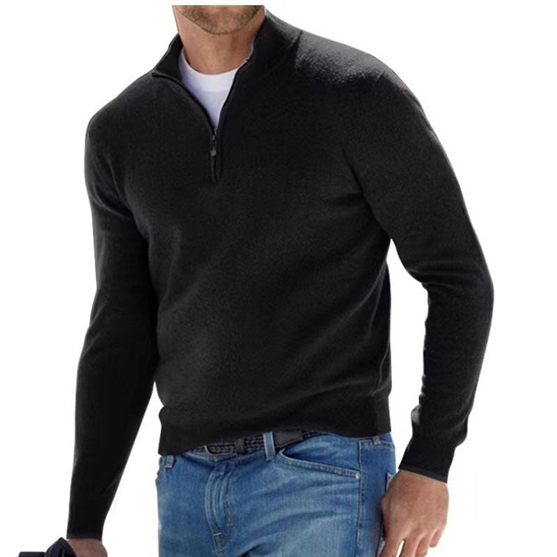 Fabiano - Exquisite men's jumper with three-quarter zip