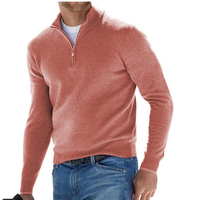 Fabiano - Exquisite men's jumper with three-quarter zip