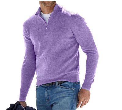 Fabiano - Exquisite men's jumper with three-quarter zip