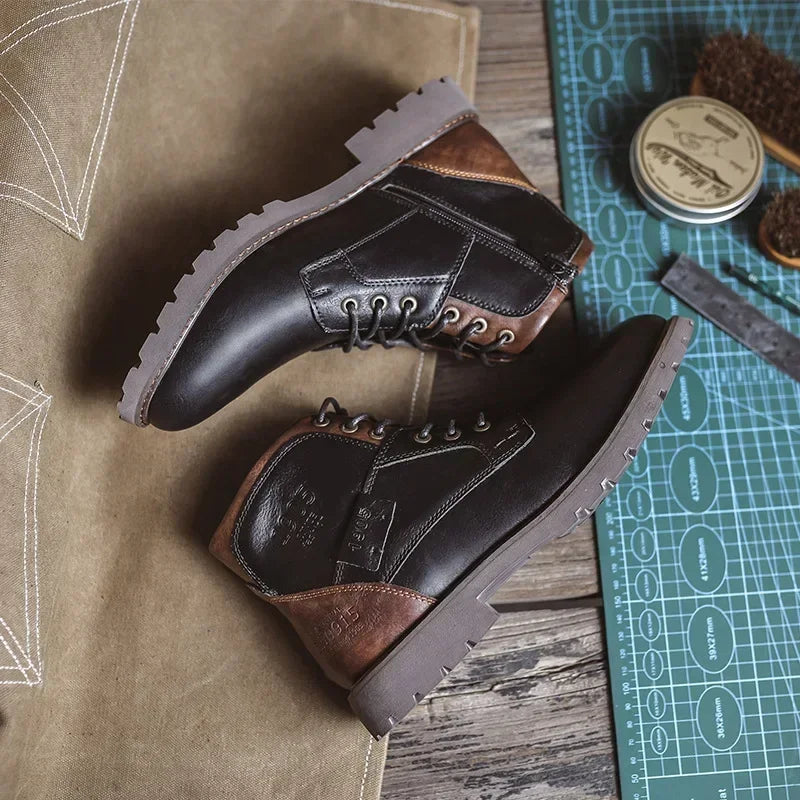 parker | Botas de cuero casuales para hombre en estilo británico