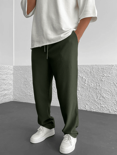 Milan - Casual Ribbed Trousers